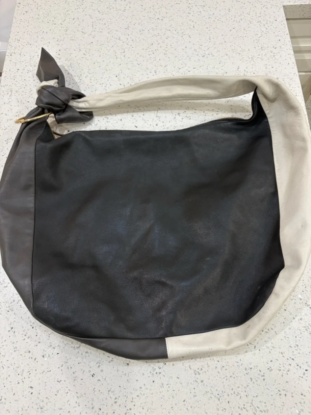 Diane Von Furstenberg Large Colorblock Leather Slouchy Hobo Bag